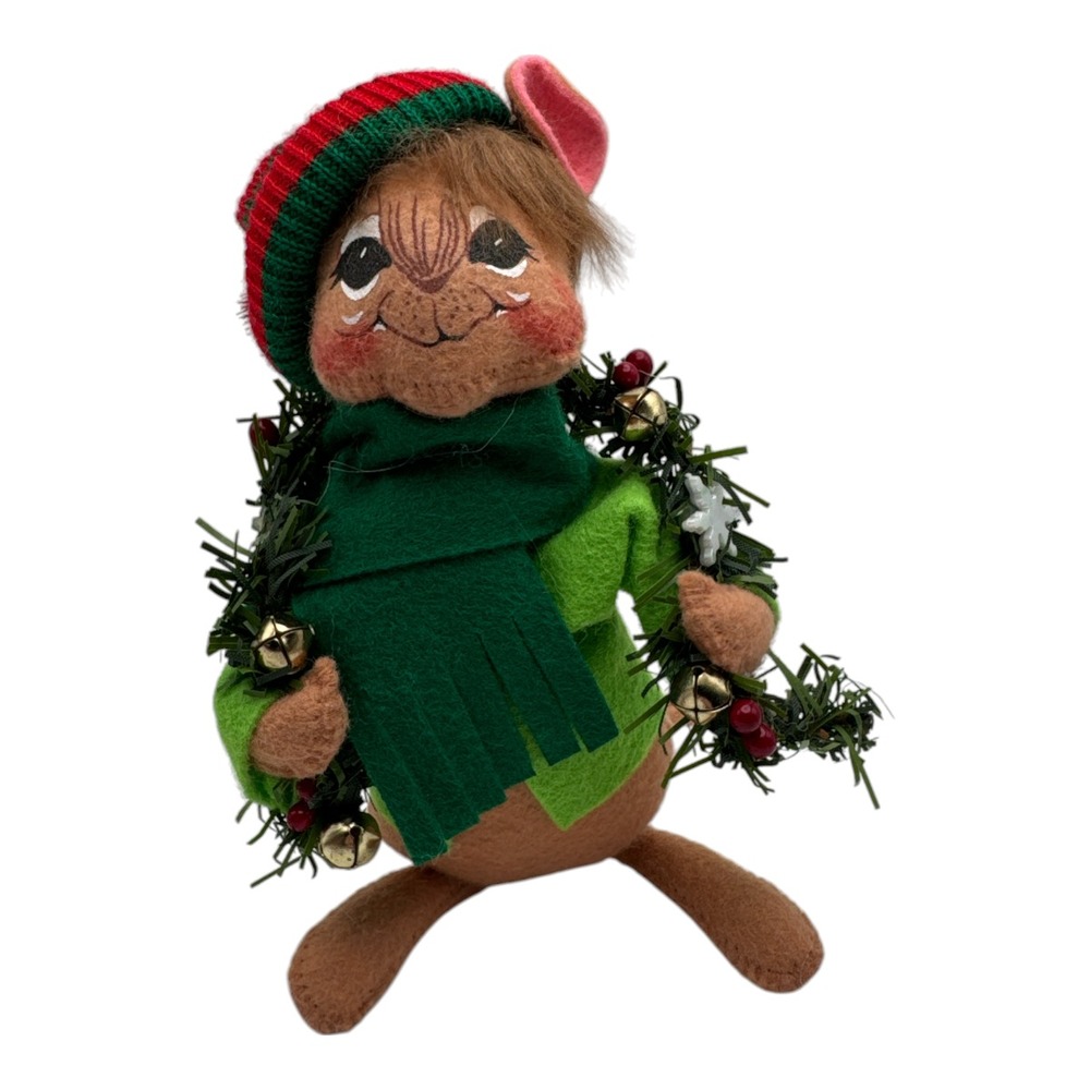Annalee Motilitee Christmas Holiday Mouse Garland 2006 EUC